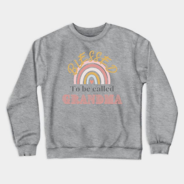 Blessed Grandma Crewneck Sweatshirt by WildenRoseDesign